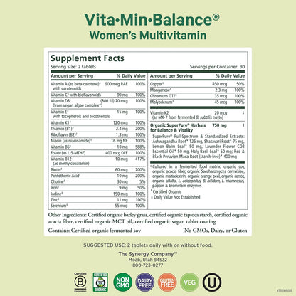 PURE SYNERGY Women’s Multivitamin, Stress, and Energy Essentials Bundle | Whole Food Multi with Adaptogens | Natural Vitamin C Immune and Skin Supplement | Vegan, Non-GMO, and Organic Ingredients