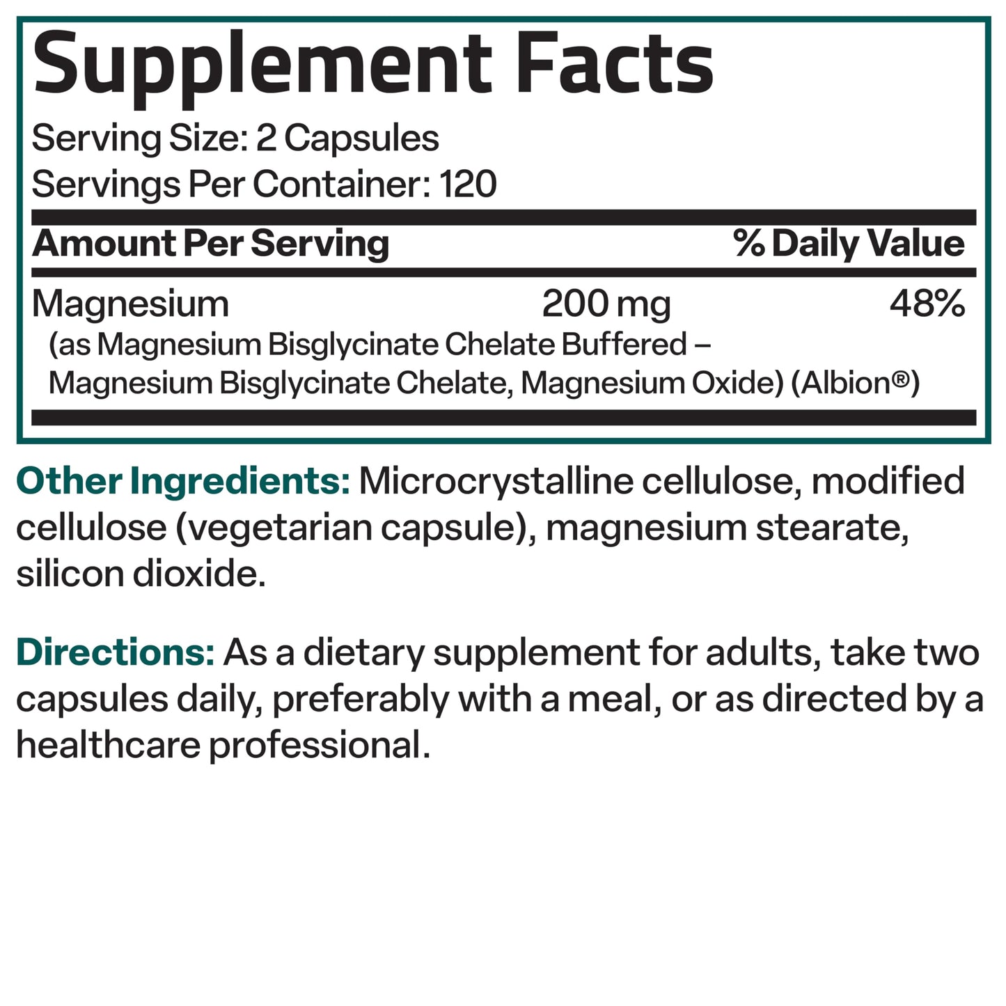 Bronson Magnesium Glycinate 200 MG Chelated High Absorption, 60 Capsules | Stress Relief, Sleep, Heart Health, Nerves, Muscles, and Metabolism Support, Vegetarian, Non-GMO, Gluten Free, Soy Free