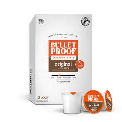 Bulletproof Coffee + Organic Grass-Fed Butter Single-Serve Pods, Keto Coffee, All-in-One Recipe with MCT Oil and Butter, 24 Count