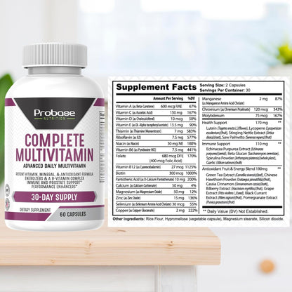 Probase Nutrition Complete Multivitamin 60 Capsules 30-Day Supply
