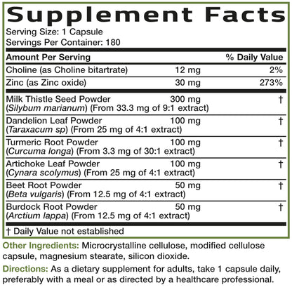Bronson Liver Detox Advanced Detox & Cleansing Formula 60 Capsules | Liver Health Support with Milk Thistle, Dandelion Extract, Turmeric, Artichoke Leaf & Beet Root, Non-GMO, Soy-Free
