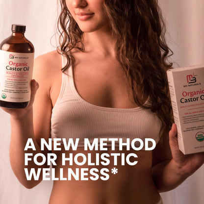 Organic Castor Oil Roll On - Extra Virgin, Unrefined & Hexane-free (3oz)