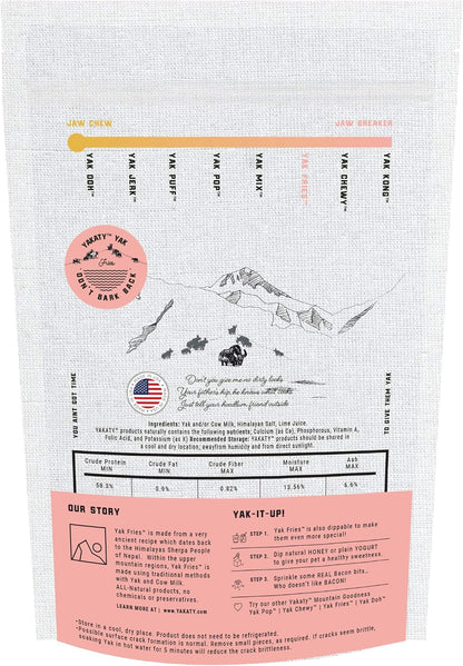 Yak Fries 4oz - Guilt-Free French Fries Treat