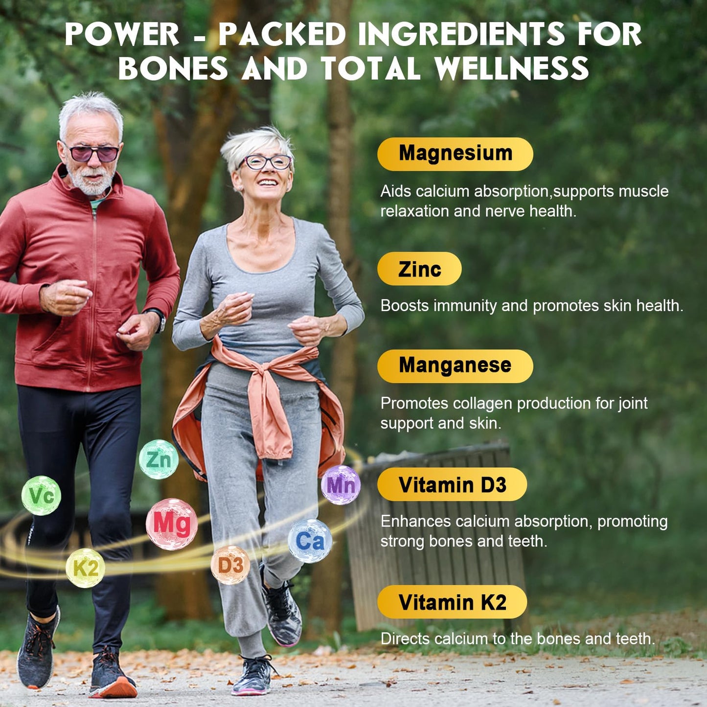 (2 Pack) Sugar Free Calcium Citrate Gummies 1200 mg with Vitamin d3, K2, Magnesium, Zinc for Bone, Muscle & Immune Support, High Absorption Calcium Supplement for Women, Raspberry Flavor, 60 Chews