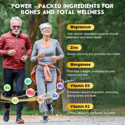 (2 Pack) Sugar Free Calcium Citrate Gummies 1200 mg with Vitamin d3, K2, Magnesium, Zinc for Bone, Muscle & Immune Support, High Absorption Calcium Supplement for Women, Raspberry Flavor, 60 Chews