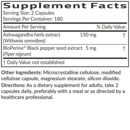 Futurebiotics Ashwagandha Extra Strength Stress & Mood Support 100 Capsules | Vegetarian, Non-GMO, Gluten-FREE, Soy-FREE, BioPerine for High Absorption