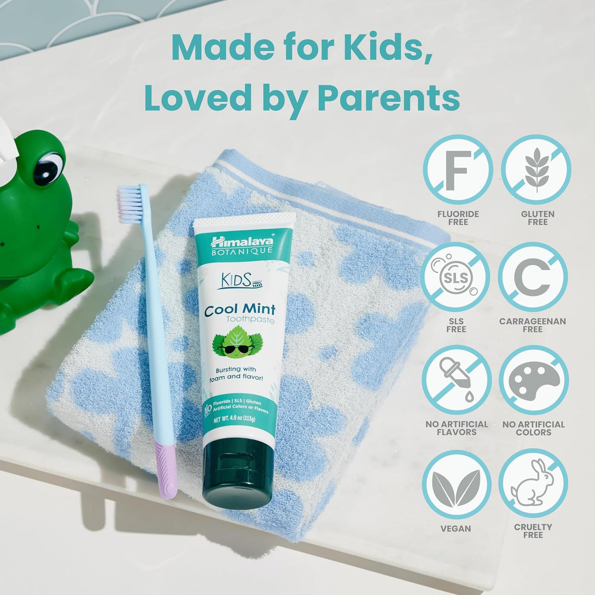 Himalaya Botanique Kids Toothpaste, Cool Mint, 4 Oz, 1 Pack