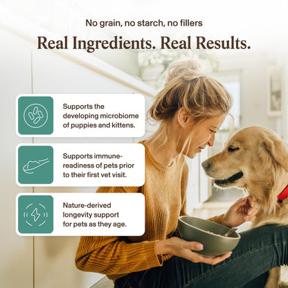 Real Mushrooms Pet Defenders - Dog Immune Support with Reishi, Turkey Tail, Shiitake, Maitake Organic Mushroom Extracts, Chaga - Daily Digestion and Immune Support for Dogs and Cats, 90ct