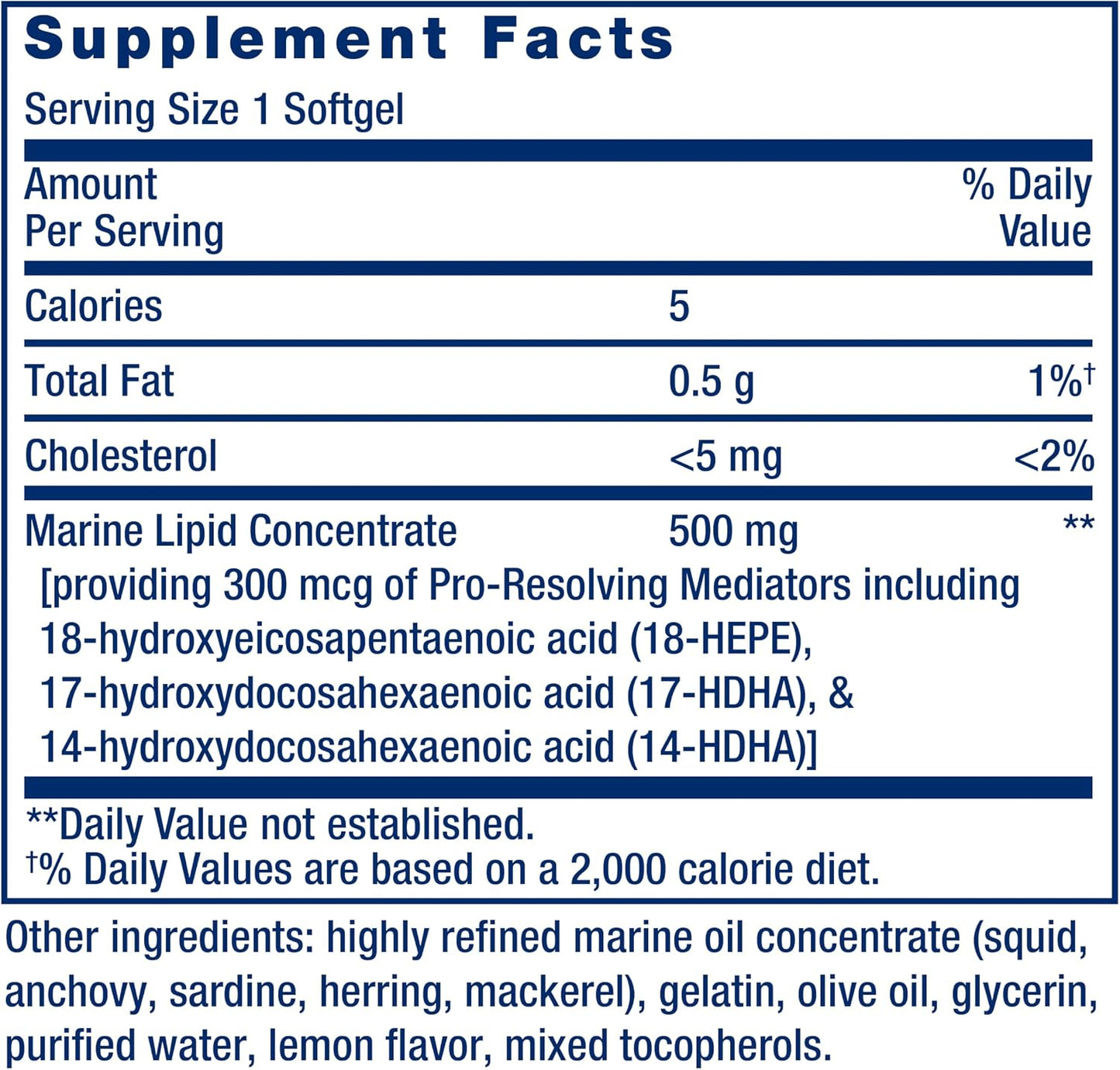 Life Extension Pro-Resolving Mediators, 18-HEPE, 17-HDHA, 14-HDHA, Supports The Body’s Natural Post-inflammatory Response, Gluten Free, Non-GMO, 30 softgels