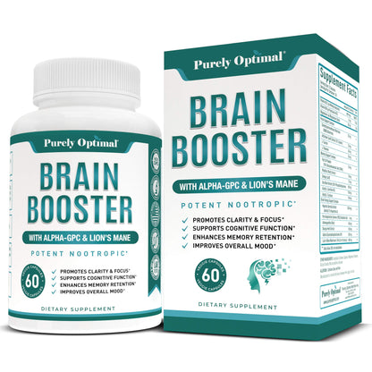 Premium Brain Supplement - Nootropic Brain Booster for Focus, Clarity, Improved Memory