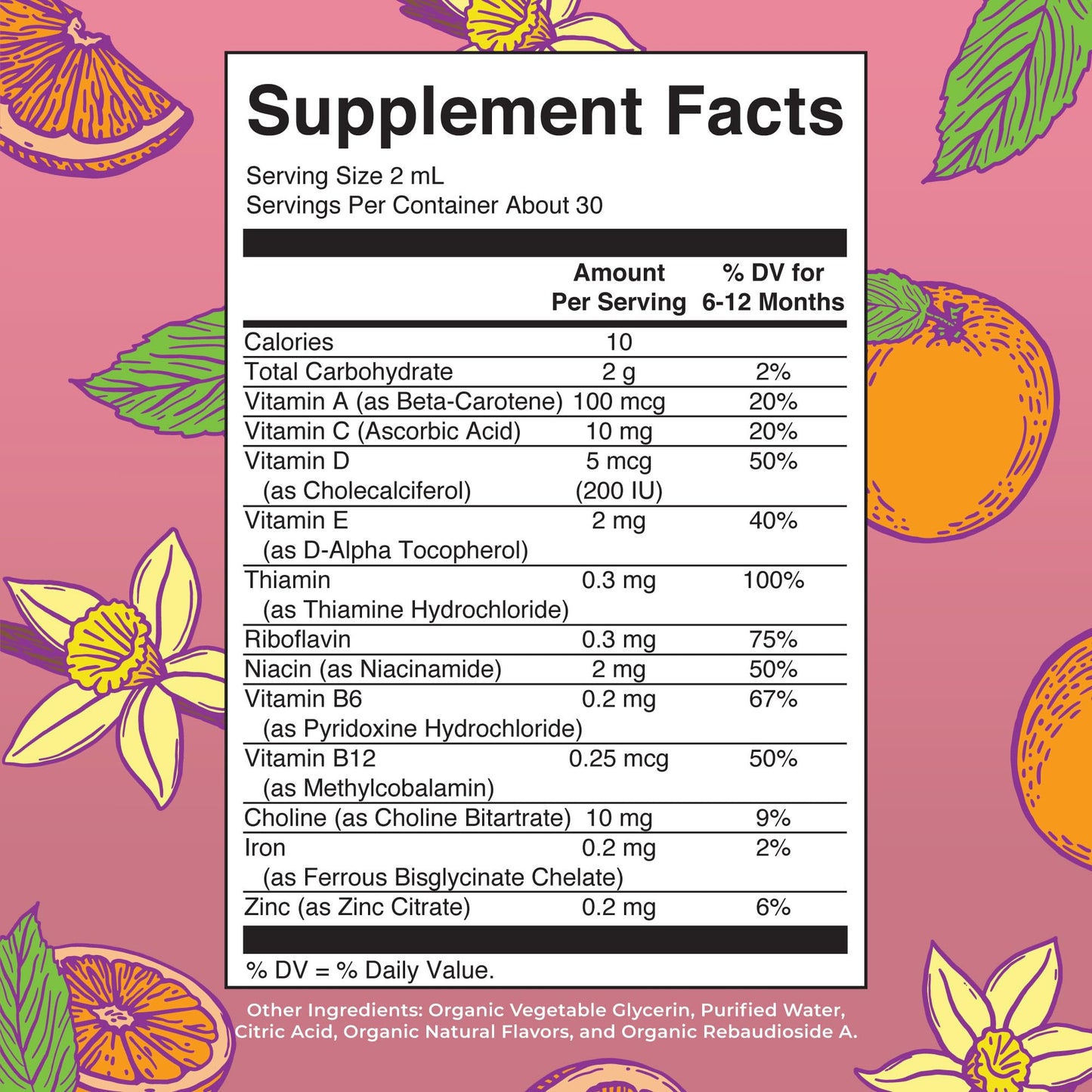 MARYRUTH'S Organics Multivitamin & Multimineral with Iron for Toddlers | USDA Organic | Sugar Free | Multivitamin Liquid Drops for Kids Ages 1-3 | Immune Support | Vegan | Non-GMO | 2 Fl Oz