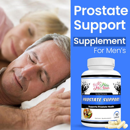 Prostate Support Supplement for Men | Saw Palmetto, Beta-Sitosterol, Reishi & Nettle | Supports Urinary Flow, Complete Bladder Emptying & Restful Sleep – 90 Capsules | Herbal Formula