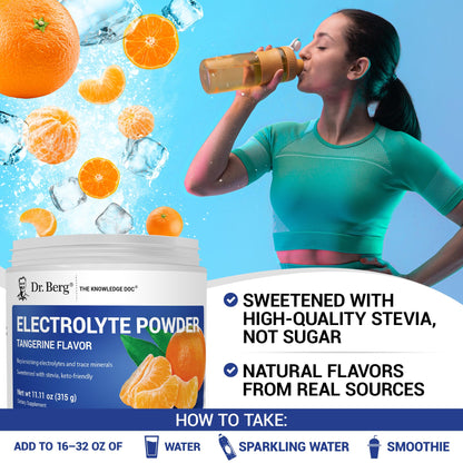 Dr. Berg Zero Sugar Hydration Keto Electrolyte Powder - Enhanced w/ 1000 mg of Potassium & Real Pink Himalayan Salt (NOT Table Salt) - Raspberry & Lemon Flavor Hydration Drink Supplement, 100 Servings