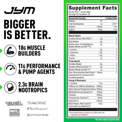 PRE JYM X - Tiger's Blood