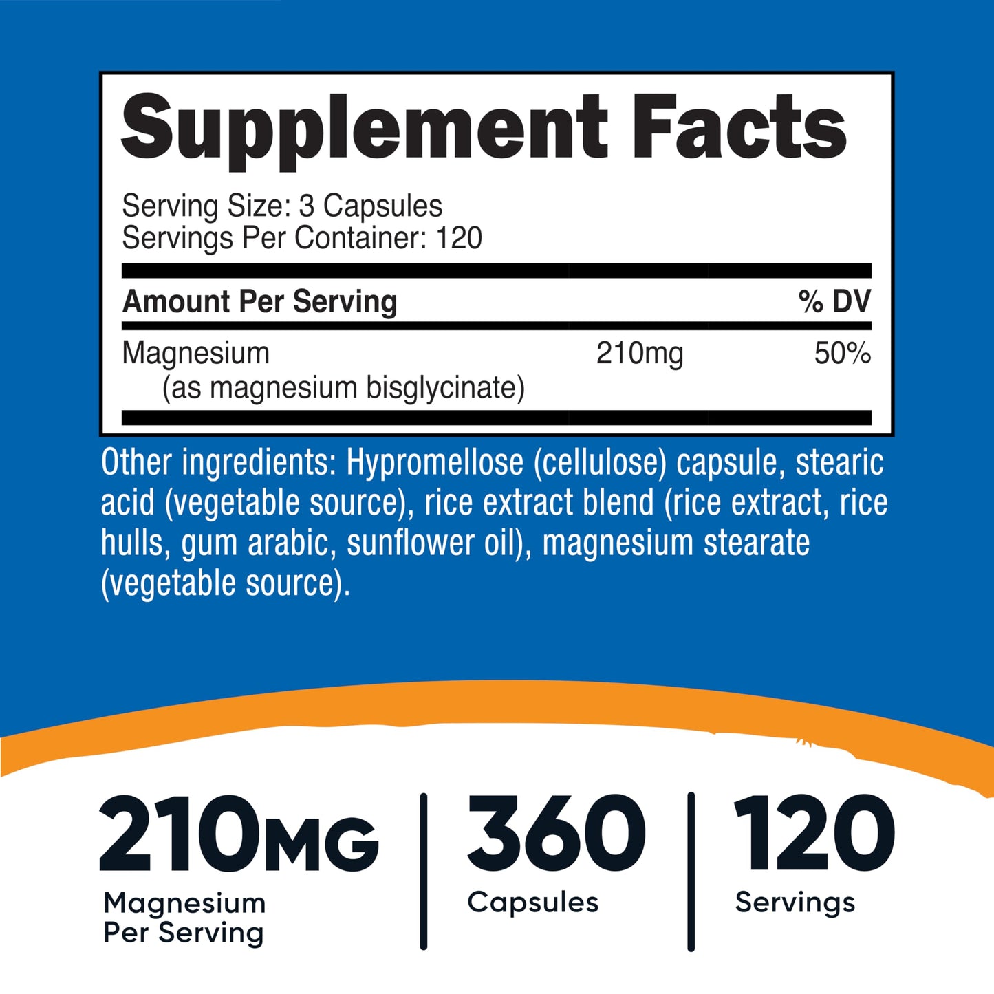 Nutricost Magnesium Glycinate Capsules, 180 Capsules, 210mg | Gentle Absorption, Magnesium Glycinate Supplement
