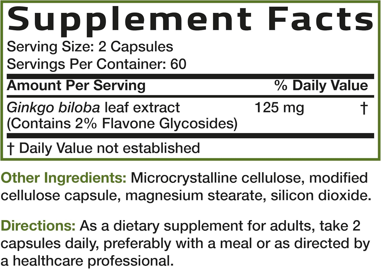 Bronson Ginkgo Biloba Extra Strength Brain & Memory Support 120 Capsules | Vegetarian, Non-GMO, Gluten Free, Soy Free, Memory, Cognitive & Brain Health Support