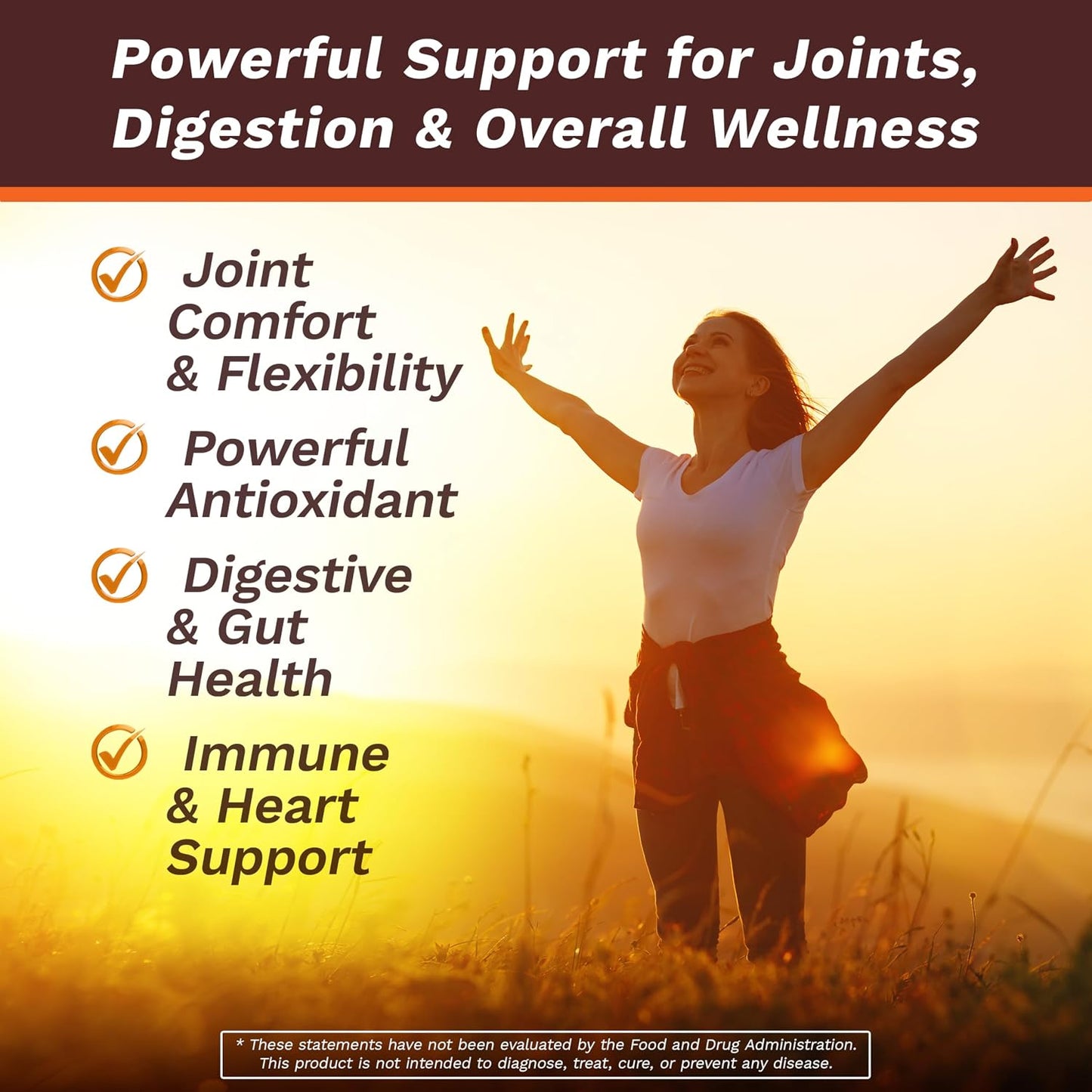 Life's Fortune Organic Turmeric Curcumin with Black Pepper and Ginger, Enhanced Absorption, Extra Strength Supplement, Joint & Immune Support, Non-GMO, 180 Cap - 2250mg