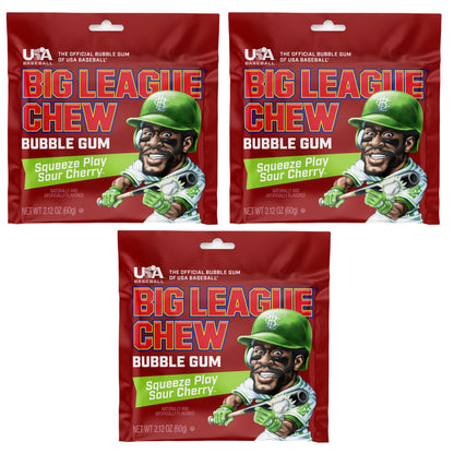 Big League Chew Original - Chewing Bubble Gum Pack of 3, 2.12 oz