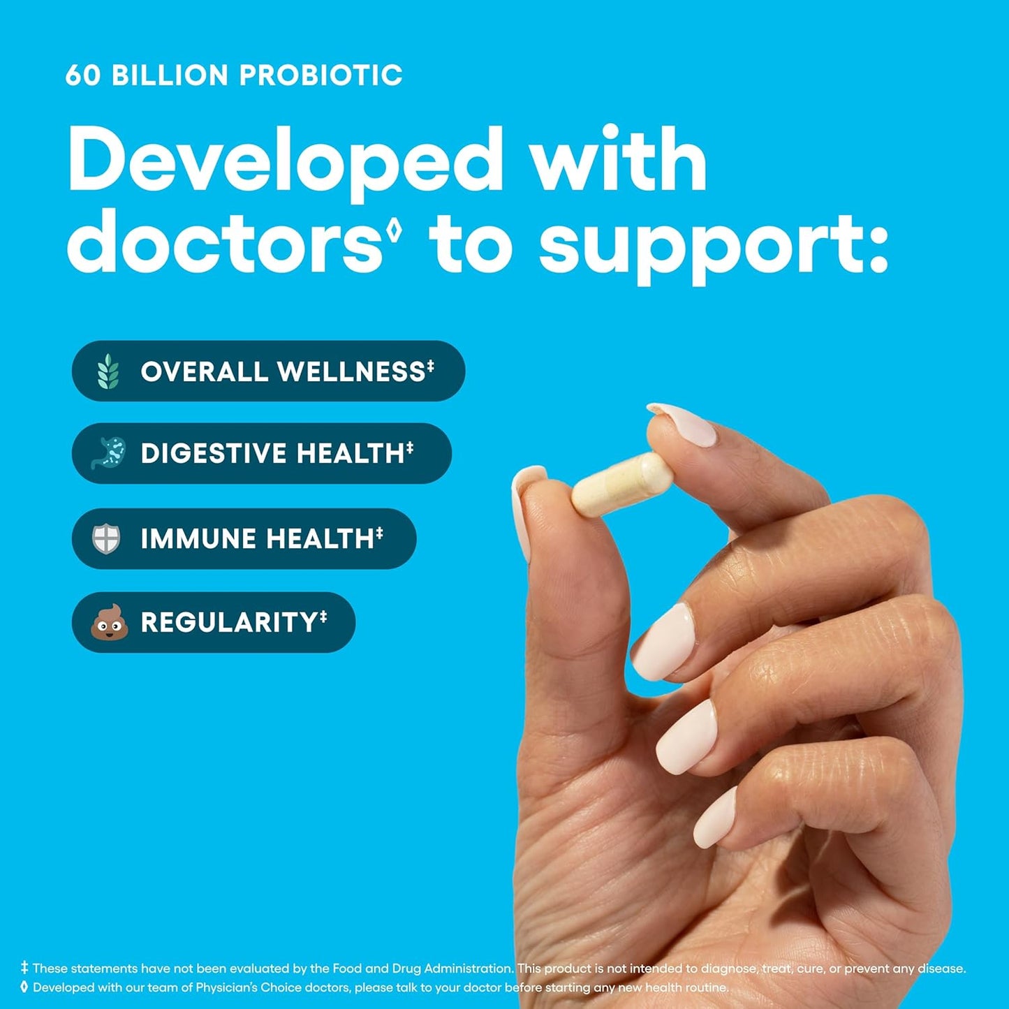Physician's CHOICE Daily Gut Essentials Bundle: Easy Mix Fiber, Digestive Enzymes & 60 Billion Probiotic