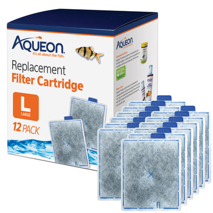 Aqueon Aquarium Fish Tank Replacement Filter Cartridges Large - 3 Pack