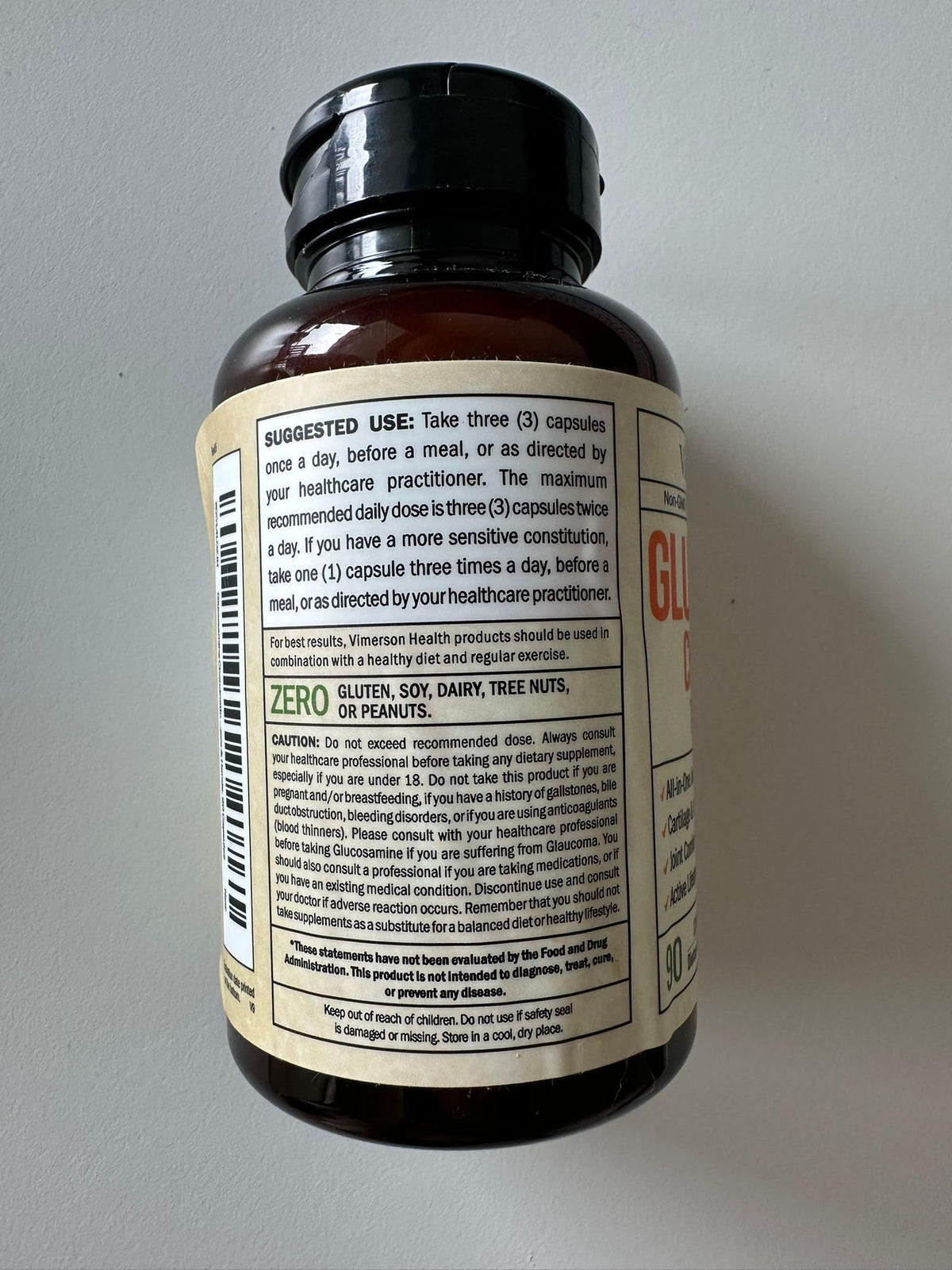 Glucosamine Chondroitin MSM Joint Support Supplement for Women & Men 90 Ct