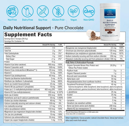 Equilife Chocolate Daily Nutritional Support & Unflavored Superfoods Bundle