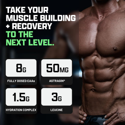 Nutrex Research EAA Hydration | EAAs + BCAA Powder | Muscle Recovery, Strength, Muscle Building, Endurance | 8G Essential Amino Acids + Electrolytes | Strawberry Watermelon 30 Serving