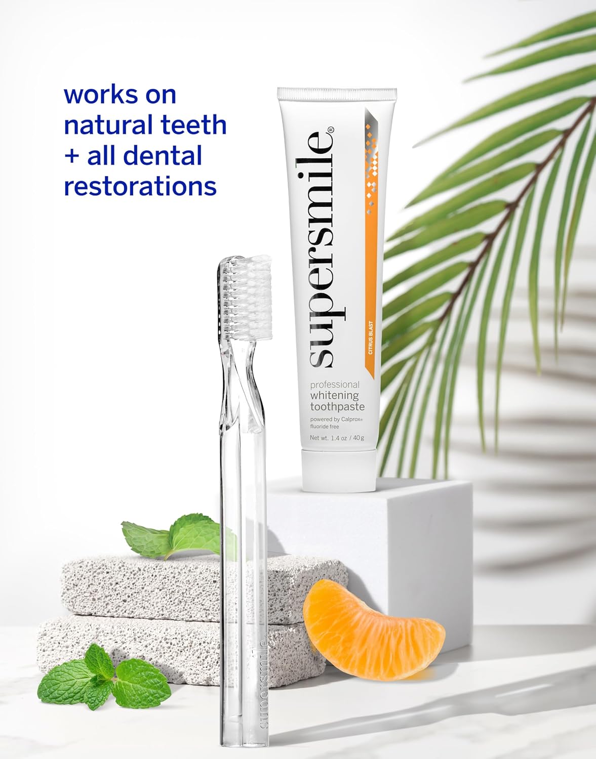 Supersmile Fluoride-Free Whitening Kit, Citrus Blast, 1.4 Oz Travel
