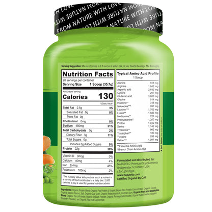 NATURELO Vegan Plant Protein Powder - Vanilla and Chocolate Bundle - 40 Servings
