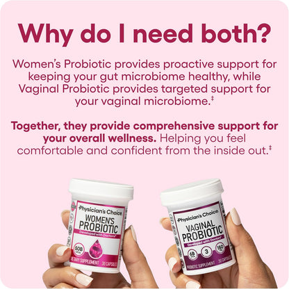 Physician's CHOICE Feminine Power Duo Bundle - Vaginal Probiotic + Womens Probiotic Bundle