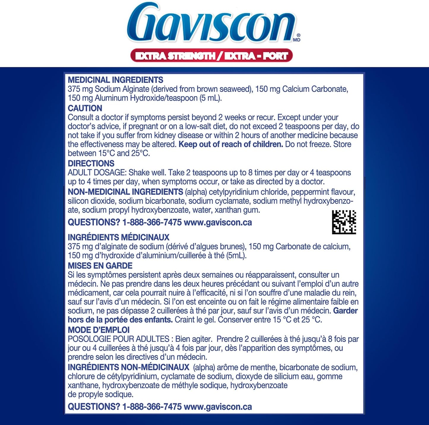 GAVISCON Extra Strength, Soothing ICY Mint 340 ml