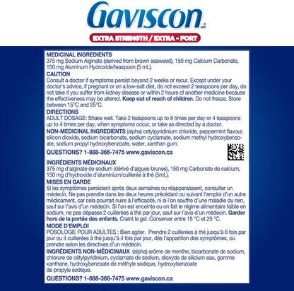 GAVISCON Extra Strength, Soothing ICY Mint 340 ml