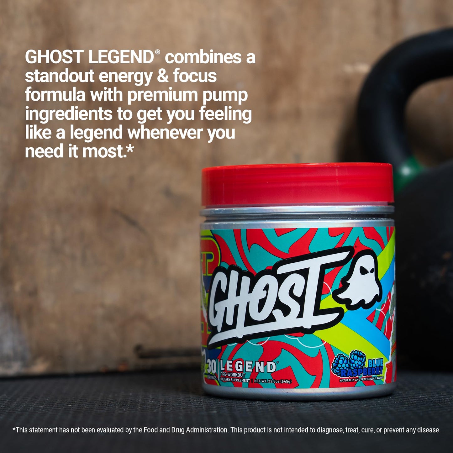 GHOST Legend Pre Workout Powder, Sonic Cherry Limeade - 30 Servings – Pre-Workout for Men & Women with Choline, L-Citrulline, & Beta Alanine for Energy & Focus