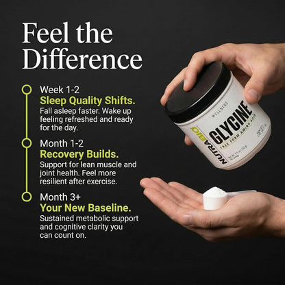 NutraBio Glycine Powder - Glycine Supplement- Free Form Amino Acid Supplement - 1000mg Serving - 150g, 150 Servings