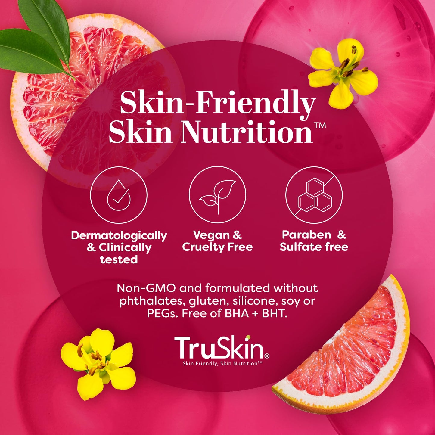 TruSkin Vitamin C Super Serum for Face, 5 Skin Benefits, 1 fl oz | Vitamin C, Retinol, Niacinamide, Hyaluronic Acid and Squalane to brighten, firm, smooth, hydrate, and refine skin
