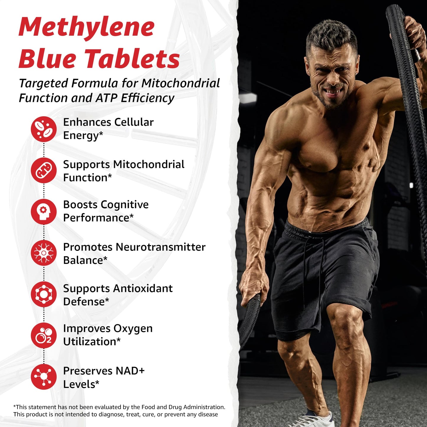10X Health Methylene Blue Drops - 30ml Drops | Focus Support Supplement: With Black Pepper Extract, Energy Support, Vegan, Non-GMO, 30ml