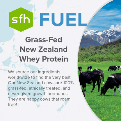 SFH Fuel Whey Protein Powder Great Tasting Grass Fed Whey | MCTs & Fiber for Energy