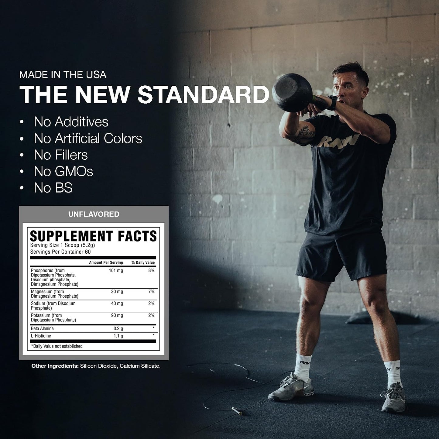 RAW Beta Alanine Powder, Unflavored (60 Servings) - Pre-Workout Powder for Men & Women - Beta Alanine Supplement for Workout Endurance - Preworkout Beta Alanine Powder for Reduced Muscular Fatigue