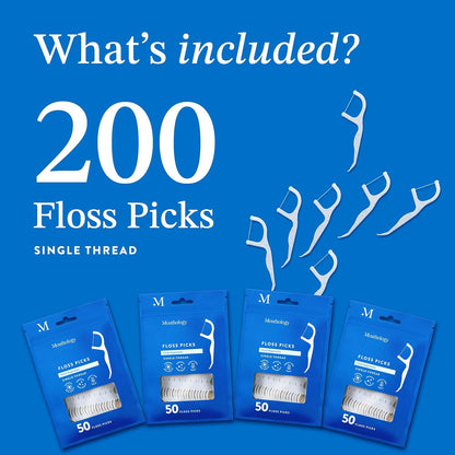 Mouthology 10% Nano Hydroxyapatite Toothpaste (Fluoride Free) and Floss Picks Bundle