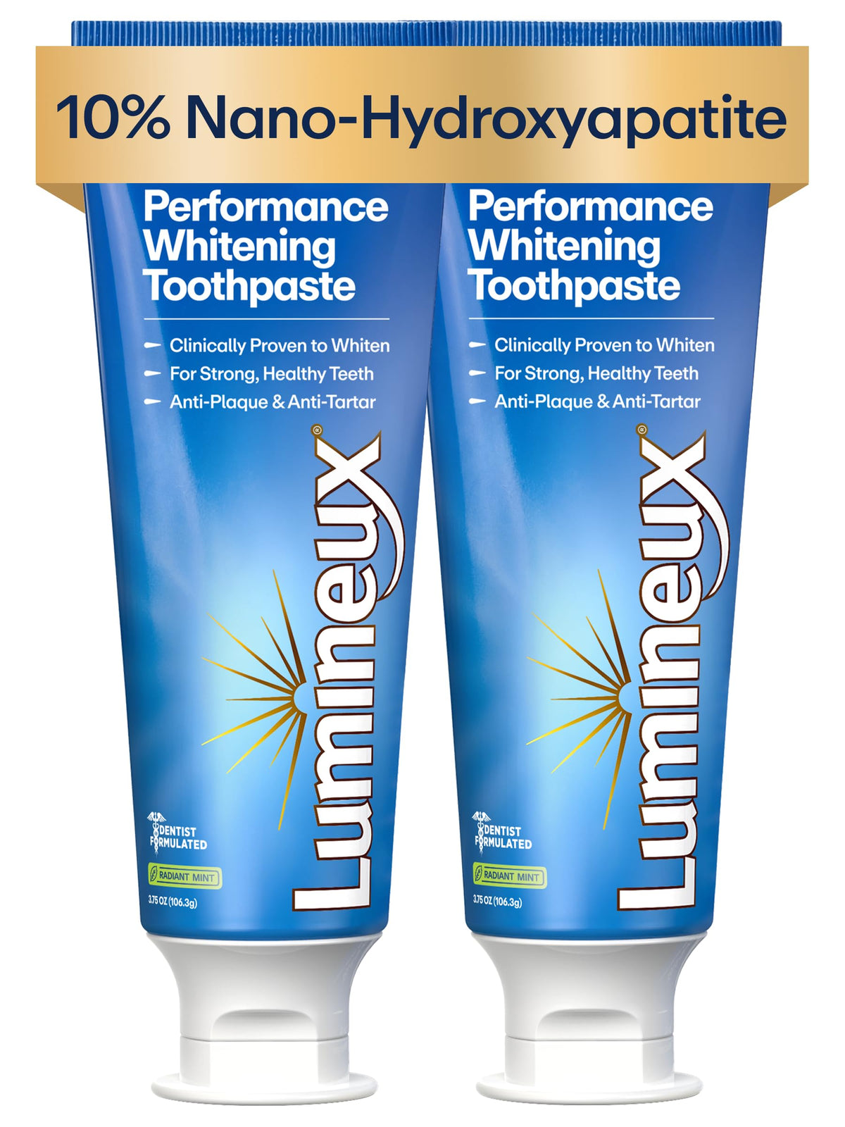 Lumineux 10% Nano Hydroxyapatite Whitening Toothpaste, 3.75 oz