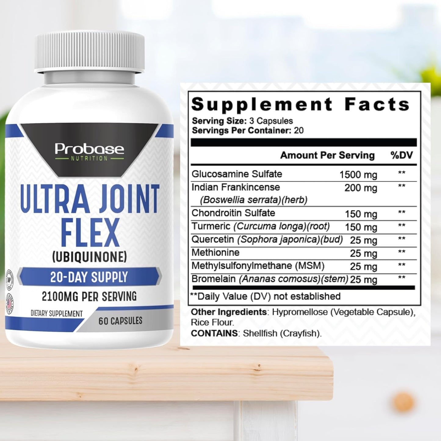 Probase Nutrition Ultra Joint Flex 60 Capsules 20-Day Supply