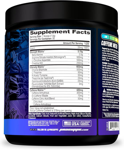 PROSUPPS Hyde Xtreme Hard-Hitting Energy Pre-Workout, Blue Razz, and Creatine 300 Bundle
