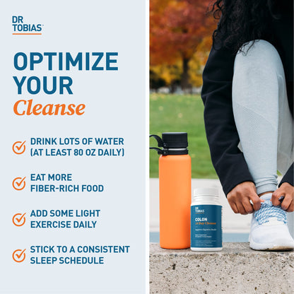 Dr. Tobias Colon 14 Day Cleanse | Supports Digestion & Gut Health | Colon Cleanse Detox | Constipation Relief & Gut Health Support for Women & Men | Psyllium + Senna + Probiotics | 28 Capsules
