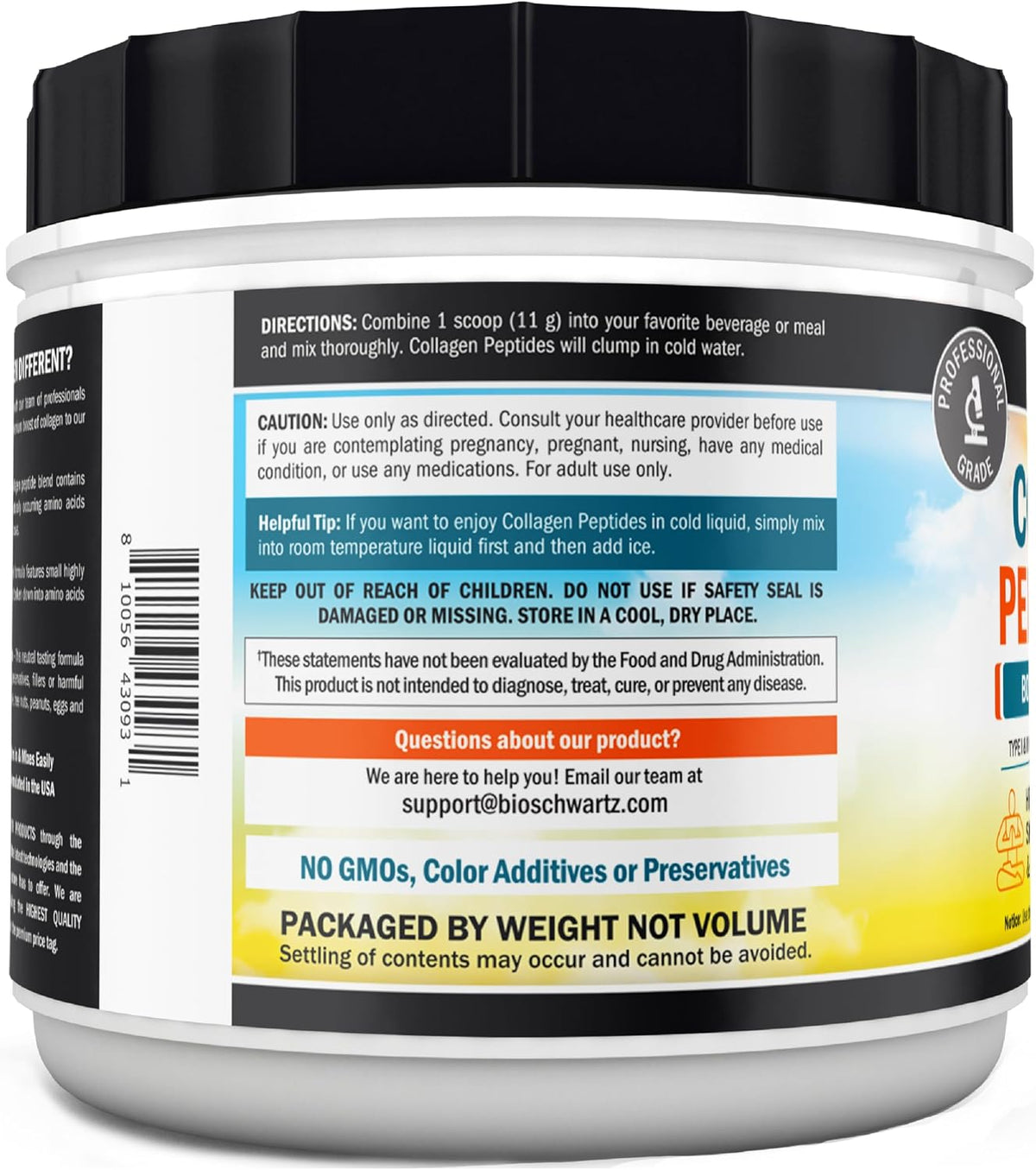 Collagen Peptides Powder for Women and Men, 16oz, 41 Servings, Unflavored