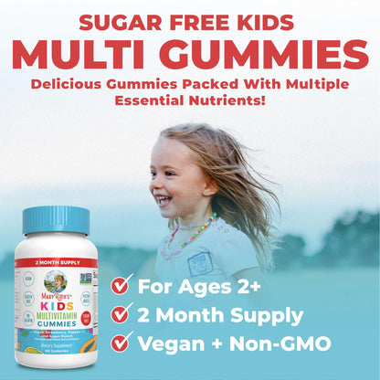 Kids Vitamins by MaryRuth's | Sugar Free | 2 Month Supply | Kids Multivitamin Gummies