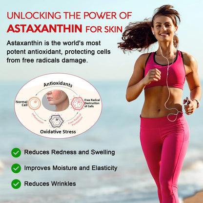 Astaxanthin Supplements 24mg, 5 Month Supply - Coconut MCT Oil, Fresh Microalgae Source w/Grape Seed Oil, Ashwagandha - Antioxidants for Healthy Skin, Eyes, Aging - Non-GMO & Gluten Free, 150 Softgels