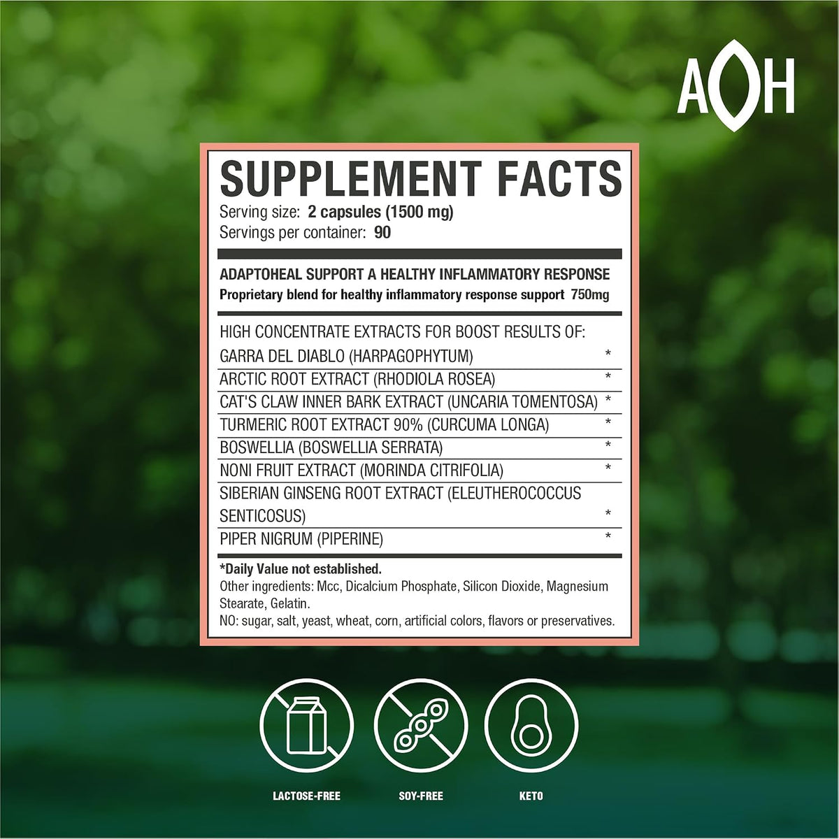 ADAPTOHEAL Inflammoff Botanical Blend - Turmeric and Rhodiola, 90 Capsules