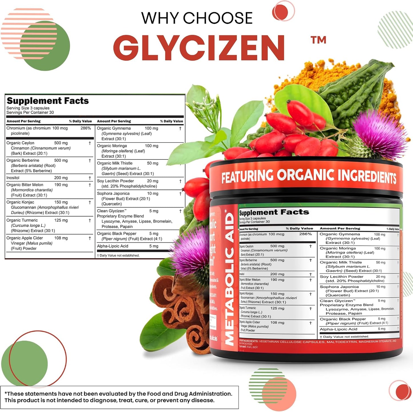 Clean Nutra Berberine and Ceylon Cinnamon Supplement Bitter Melon Glucomannan Gymnema Sylvestre Chromium Moringa Milk Thistle Turmeric Apple Cider Vinegar Digestive Enzymes Inositol Pills 90 Capsules