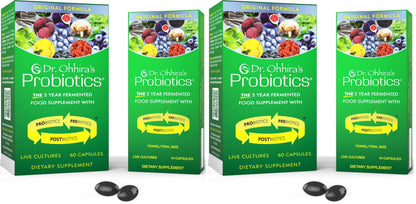 Dr. Ohhira's Probiotics, Original Formula, 60 Caps with Bonus 10 Capsule Travel Pack - 13 Probiotic Strains with Prebiotics and Postbiotics