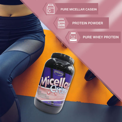 Syntrax Bundle: Micellar Créme Strawberry Protein Powder - 2lbs of Kosher and Halal